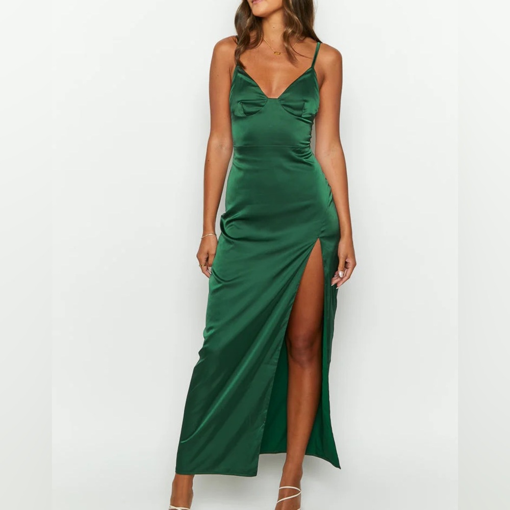 Beginning Boutique Freesia Emerald Green Formal Maxi Dress - Women’s XS